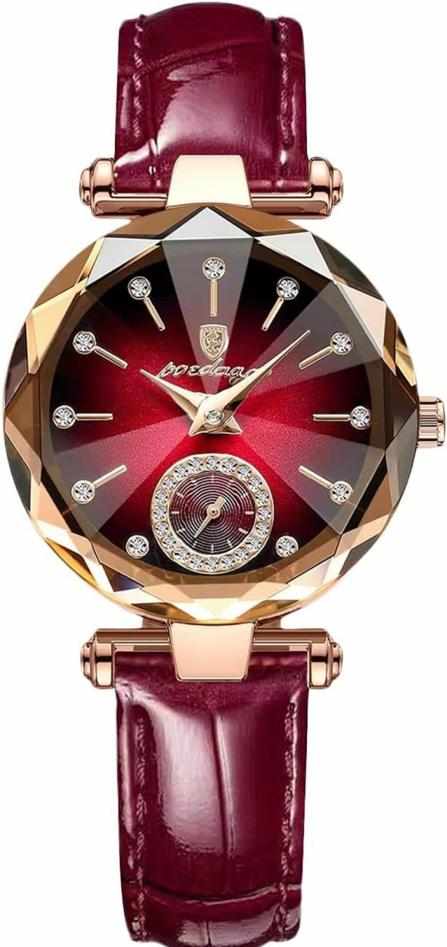 L LAVAREDO L Lavaredo Watches For Women, Ladies Watches With Crystal Decoration, Leather/Stainless Steel Band Analog Watches, Ultra-Thin Vintage Style Jewelry, Ideal Gifts For Her Wholesale