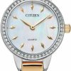 Citizen Citizen Quartz Womens Watch, Stainless Steel, Crystal New