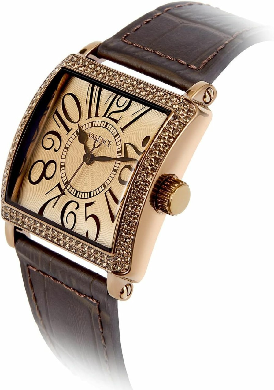 Valence Valence Watch For Women. Women'S Vintage Square Watches Classic Ladies Quartz Watches With Leather Watch Band Women'S Wrist Watches Clearance