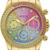 GUESS Guess Ladies 38Mm Watch - Gold Tone Strap Pink Dial Gold Tone Case Clearance