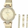 Anne Klein Anne Klein Women'S Premium Crystal Accented Watch And Bracelet Set, Ak/3584 New