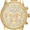 MICHAEL KORS Michael Kors Ritz Women'S Watch, Stainless Steel And Pave Crystal Watch For Women Hot