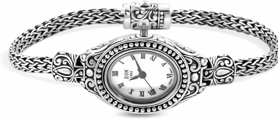 SHOP LC DELIVERING JOY Eon 1962 Bracelet For Women Watches Movement Sterling Silver Tulang Naga Wrist Watch Engagement Anniversary Wedding Promise Birthday Mothers Day Mothers Day Gifts For Mom For Mom Clearance