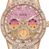 GUESS Guess Ladies Sport Multifunction Duotone Crystal 40Mm Watch Pink Glitz Dial With Rose Gold-Tone Stainless Steel Case & Bracelet Clearance