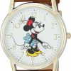 DISNEY Disney Minnie Mouse Adult Classic Cardiff Articulating Hands Analog Quartz Leather Strap Watch Best