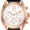 Michael Kors Michael Kors Bradshaw Chronograph Navy Leather Watch (Model: Mk2960) New