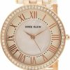 Anne Klein Anne Klein Women'S Ak/2130Rglp Premium Crystal-Accented Rose Gold-Tone And Light Pink Ceramic Bracelet Watch Wholesale