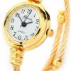 Geneva New Gold Geneva Cable Band Women'S Small Size Bangle Watch Best