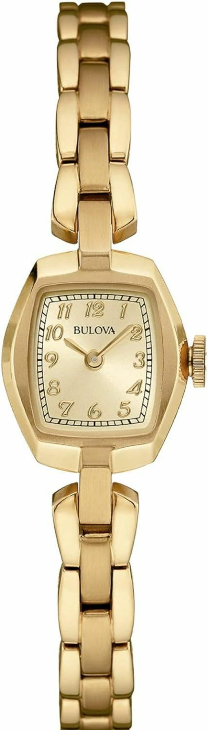 Bulova Bulova Ladies' Classic Dress Mini 2-Hand Quartz Watch, Stainless Steel, Arabic Markers Hot