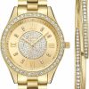 JBW Jbw Women'S J6303-Set Mondrian Luxury Jewelry Stainless Steel Gold Rose Gold Diamond Watch Bracelet Sets Clearance