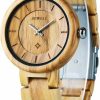 BEWELL Bewell Wood Watches For Women, Wooden Handmade Watch With Lightweight Adjustable Wood Band, Natural Casual Fashion Quartz Wristwatch New