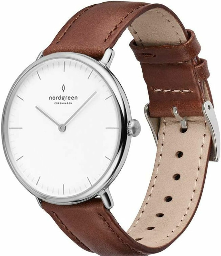 Nordgreen Nordgreen Native Scandinavian Silver Watch With Interchangeable Straps Wholesale