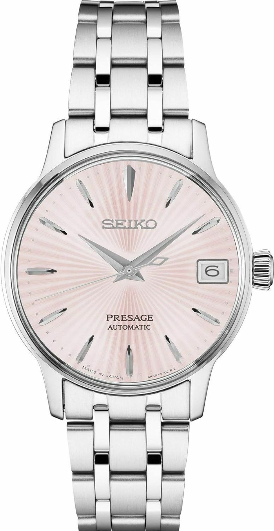 SEIKO Seiko Srp839 Presage Women'S Watch Silver-Tone 33.8Mm Stainless Steel, Pink New