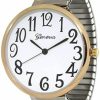 Unknown Geneva Super Large Stretch Watch Clear Number Easy Read (Two Tone) Wholesale