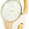 FTW Gold Tone String Style Band Luxury Women'S Bangle Cuff Watch Best