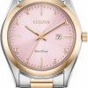 Citizen Citizen Eco-Drive Sport Luxury Diamond Pink Dial Two-Tone Watch 33Mm - Ew2706-58X New