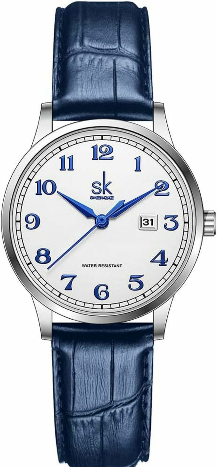 SHENGKE Shengke Sk Business Classic Women Watch With Genuine Leather Stainless Steel Band Elegantladies Watch… (Arabic-Leather) Wholesale