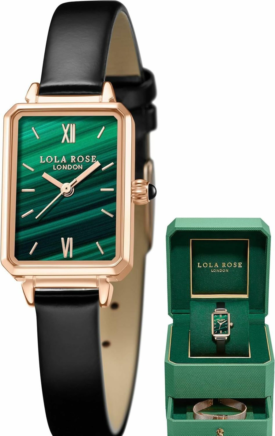 Lola Rose Lola Rose Dainty Women'S Wrist Watch: Green Malachite Dial, Wrapped By Stylish Gift Box, Elegant Present For Ladies And Loved Ones Online