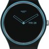 Swatch Swatch New Gent Bio-Sourced Quartz Silicone Strap, Blue, 18 Casual Watch (Model: So29S701), Black Clearance