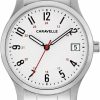 Caravelle designed by Bulova Caravelle By Bulova Ladies' Traditional Expansion Band Watch, 3-Hand Date, Arabic Markers, Luminous Hands Clearance