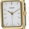 Casio Casio Ltp-V009G-7E Women'S Rectangular Petite Gold Tone Stainless Steel White Dial Dress Watch Wholesale