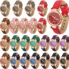 Sasylvia Sasylvia 24 Pack Watches Bulk Assorted Ladies Watch Sets Uni Quartz Watch Diamond Women'S Wrist Watches With Pu Leather Items Watch Sets For Women Men Lady Teen Girl, 8 Colors Best