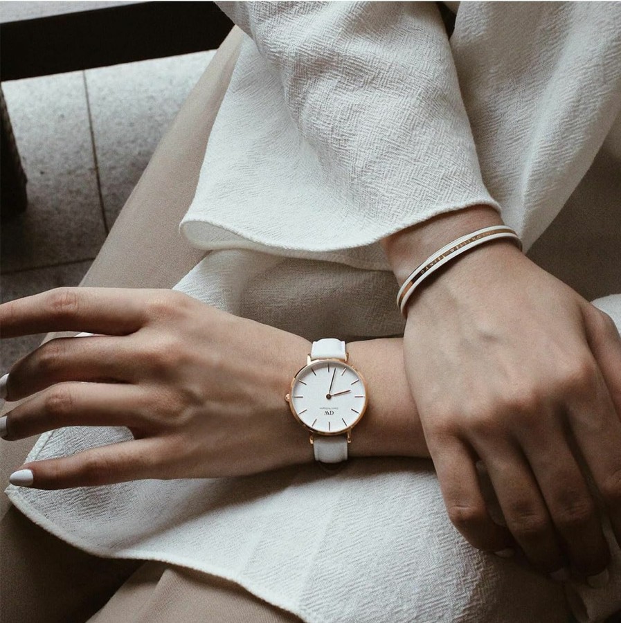 Daniel Wellington Daniel Wellington Petite Bondi Watch, Italian White Leather Band Online