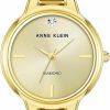 Anne Klein Anne Klein Women'S Genuine Diamond Dial Bangle Watch Best