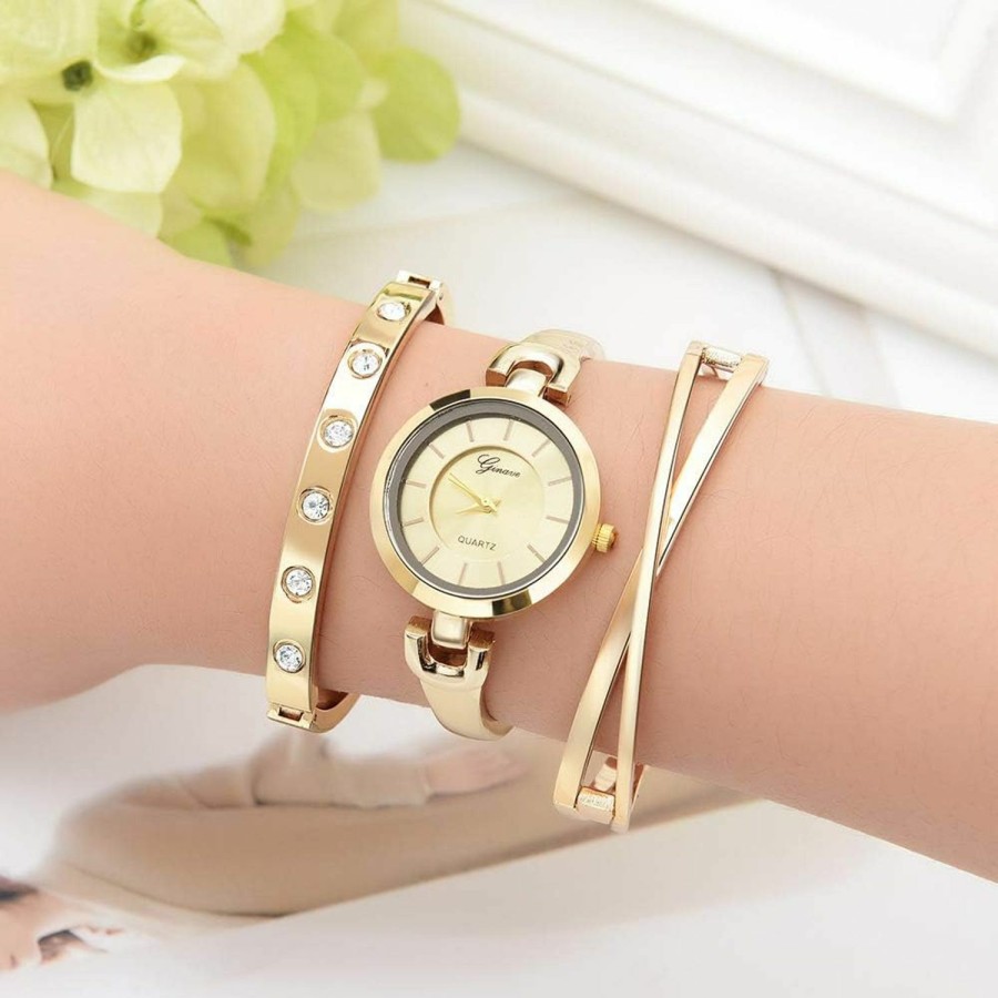 Weicam Weicam Women Bangle Bracelet Watch Simple Jewelry Sets Analog Quartz Wristwatches Online