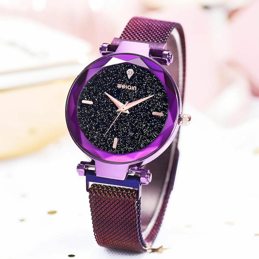 MASTOP Mastop Fashion Women Rose Gold Watch Japan Quartz Stainless Steel Magnetic Mesh Band Waterproof Ladies Watches Hot