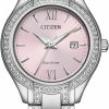 Citizen Citizen Ladies Eco-Drive Silhouette Crystal Pink Dial Watch | 30Mm | Fe1230-51X New