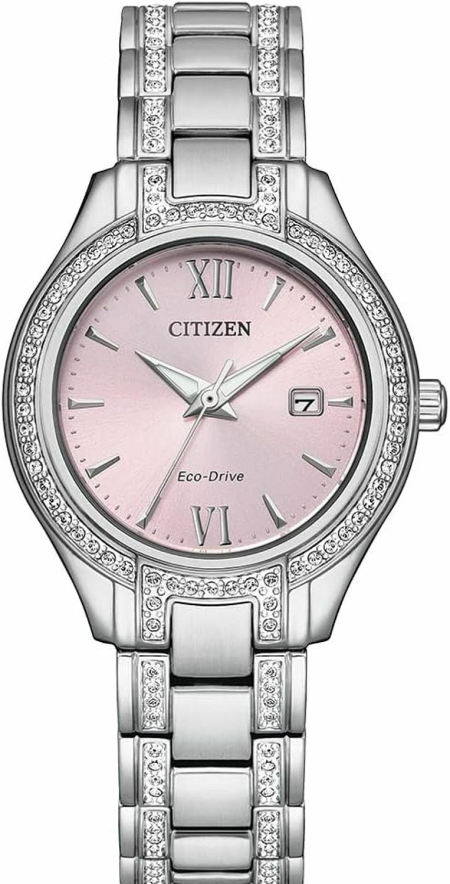 Citizen Citizen Ladies Eco-Drive Silhouette Crystal Pink Dial Watch | 30Mm | Fe1230-51X New