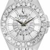 Bulova Bulova Ladies' Crystal Phantom Stainless Steel 3-Hand Quartz Watch, 110 Baguette Crystals Style: 96L278 Online