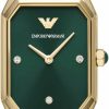 Emporio Armani Emporio Armani Women'S Two-Hand Leather Watch Wholesale