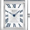 Accurist Accurist Ladies Rectangle 26Mm Quartz Watch In White With Analogue Display Best