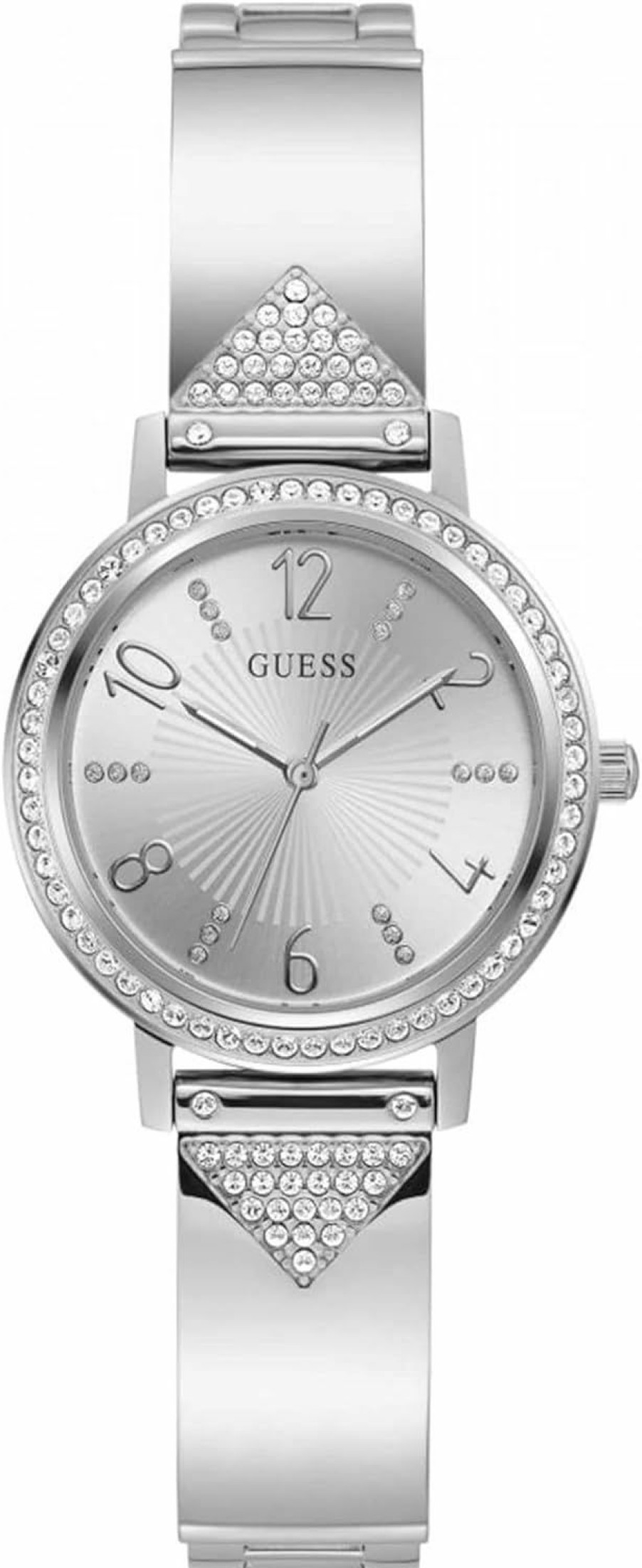 GUESS Guess Ladies 32Mm Watch - Blue Strap White Dial Rose Gold Tone Case New