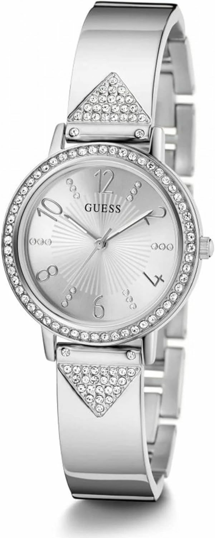 GUESS Guess Ladies 32Mm Watch - Blue Strap White Dial Rose Gold Tone Case New