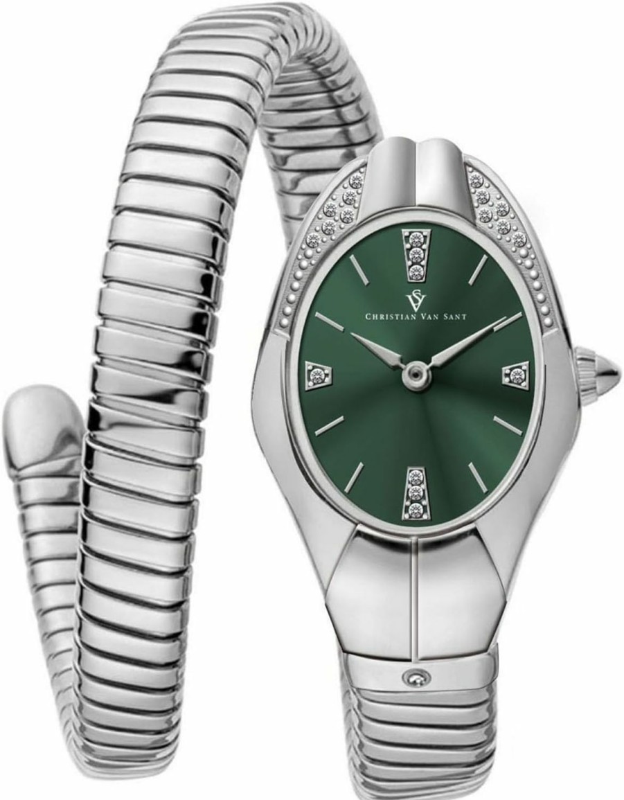 Christian Van Sant Christian Van Sant Women'S Naga Green Dial Watch // Cv0885 Best