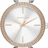 Michael Kors Michael Kors Mk4634 Catelyn Silver 3 Hand Glitz Dial Two Tone Rose Gold/Silver Stainless Steel Women'S Watch Hot