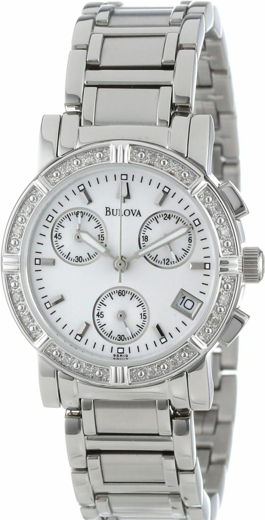 Bulova Bulova Women'S 96R19 Diamond-Studded Chronograph Watch Hot