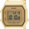 Casio Casio Ladies Mid-Size Gold Tone Digital Retro Watch La-680Wga-9Df Clearance