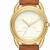 Tory Burch Tory Burch Women'S The Miller Brown Braided Leather Strap Watch 32Mm Tbw7216 Best