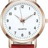 GIRGBE Girgbe Classic Women'S Wrist Watches With Easy-To-Read Luminous Dial, Quartz Movement And Leather Band - Vintage Small Face Round Watches For Ladies Wholesale