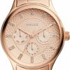 Fossil Fossil Modern Sophisticate Multifunction Rose Gold-Tone Stainless Steel Watch Clearance