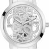 GUESS Guess Ladies Trend Clear 36Mm Watch Glitz Dial With Silver-Tone Stainless Steel Case & Bracelet Hot