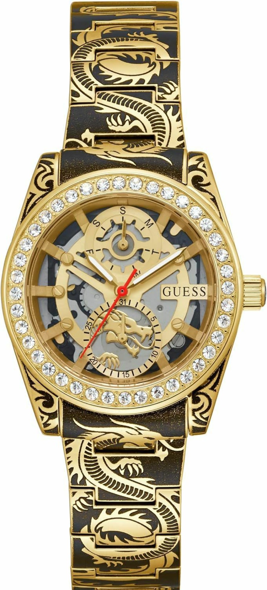 GUESS Guess Women'S 34Mm Watch - Multi-Color Bracelet Gold Dial Multi-Color Case Online