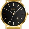 SKMEI Skmei Womens Watches Black Slim Thin Luxury Dress Stainless Steel Mesh Watches Fashion Waterproof Ladies Wrist Watch With Date Wholesale