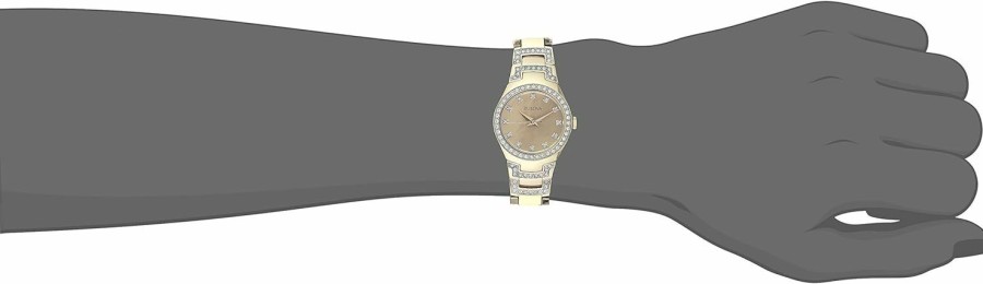 Bulova Bulova Women'S 98L199 Analog Display Japanese Quartz Two Tone Watch Wholesale