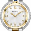 Bulova Bulova Rubaiyat Diamond Two-Tone Yellow Gold Tone And Stainless Steel Watch | 35Mm | 98R246 Hot