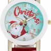 Gatuida Christmas Watches For Women Gifts, Christmas Santa Women Watch Quartz Watch Leather Watch For Ladies Christmas Gifts For Girls Online